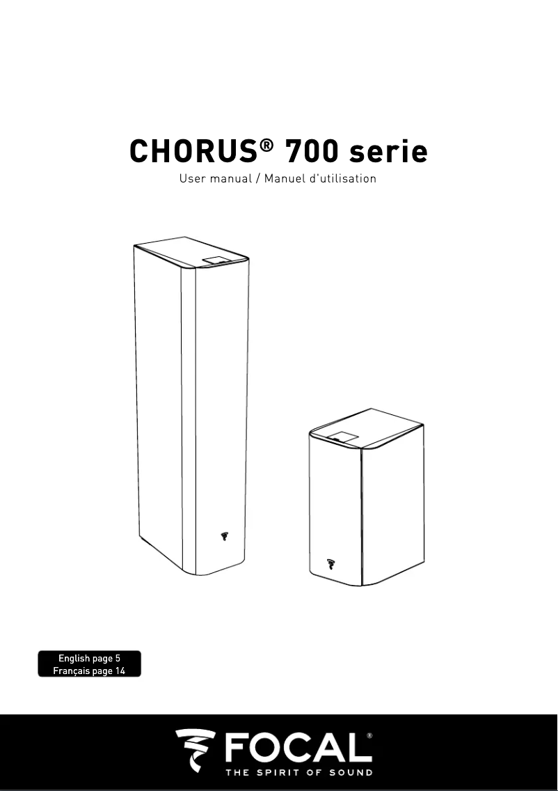 Page 1 de la notice Manuel utilisateur Focal Chorus SR 700