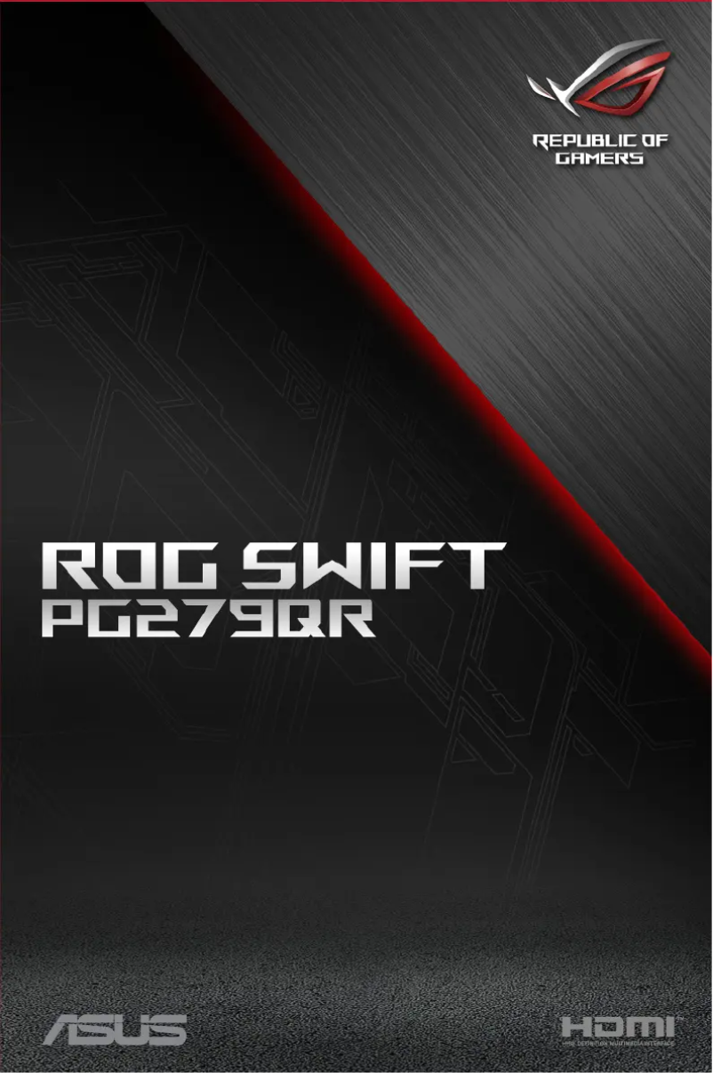 Page 1 de la notice Manuel utilisateur Asus ROG Swift PG279QR