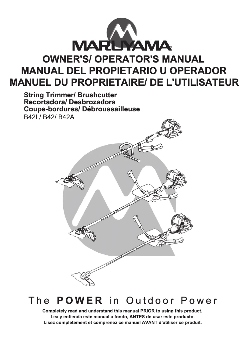 Image de la première page du manuel de l'appareil B42L