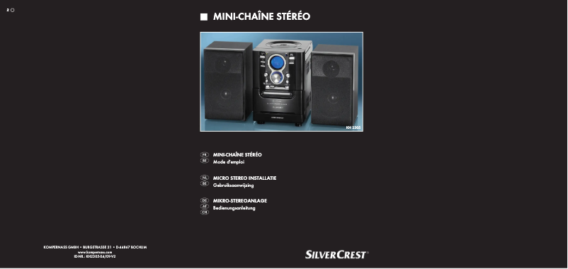 Page 1 de la notice Manuel utilisateur SilverCrest KH 2305