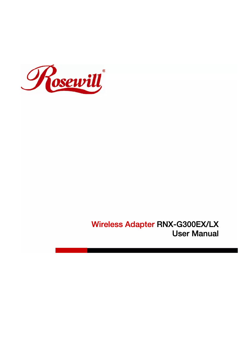 Page n°1 - Manuel utilisateur Rosewill RNX-G300LX