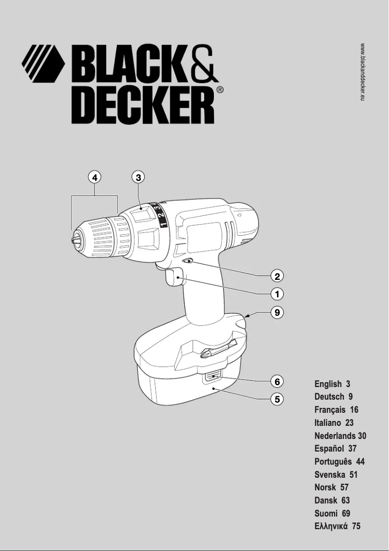 Page 1 de la notice Manuel utilisateur Black & Decker KC12GT