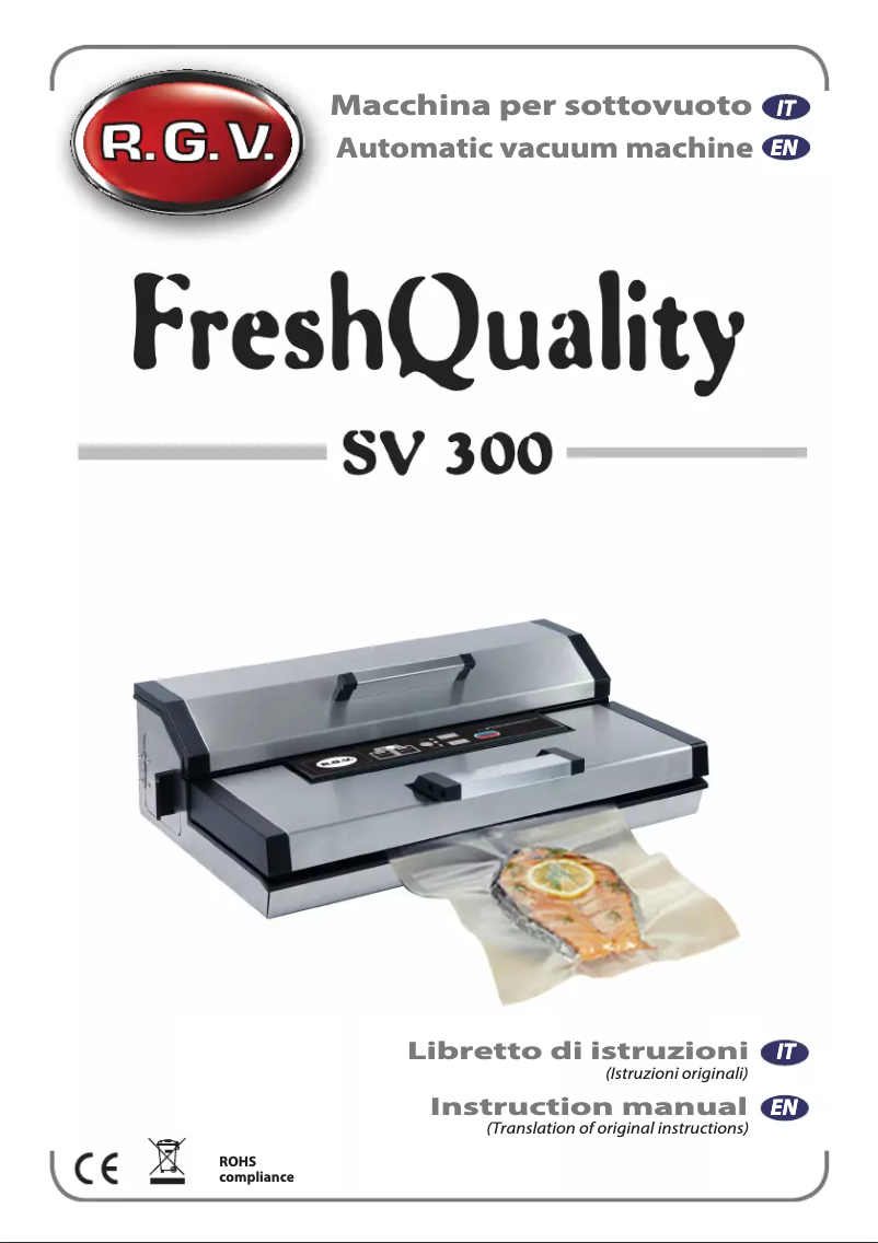 Page n°1 - Manuel utilisateur RGV Fresh Quality SV 300