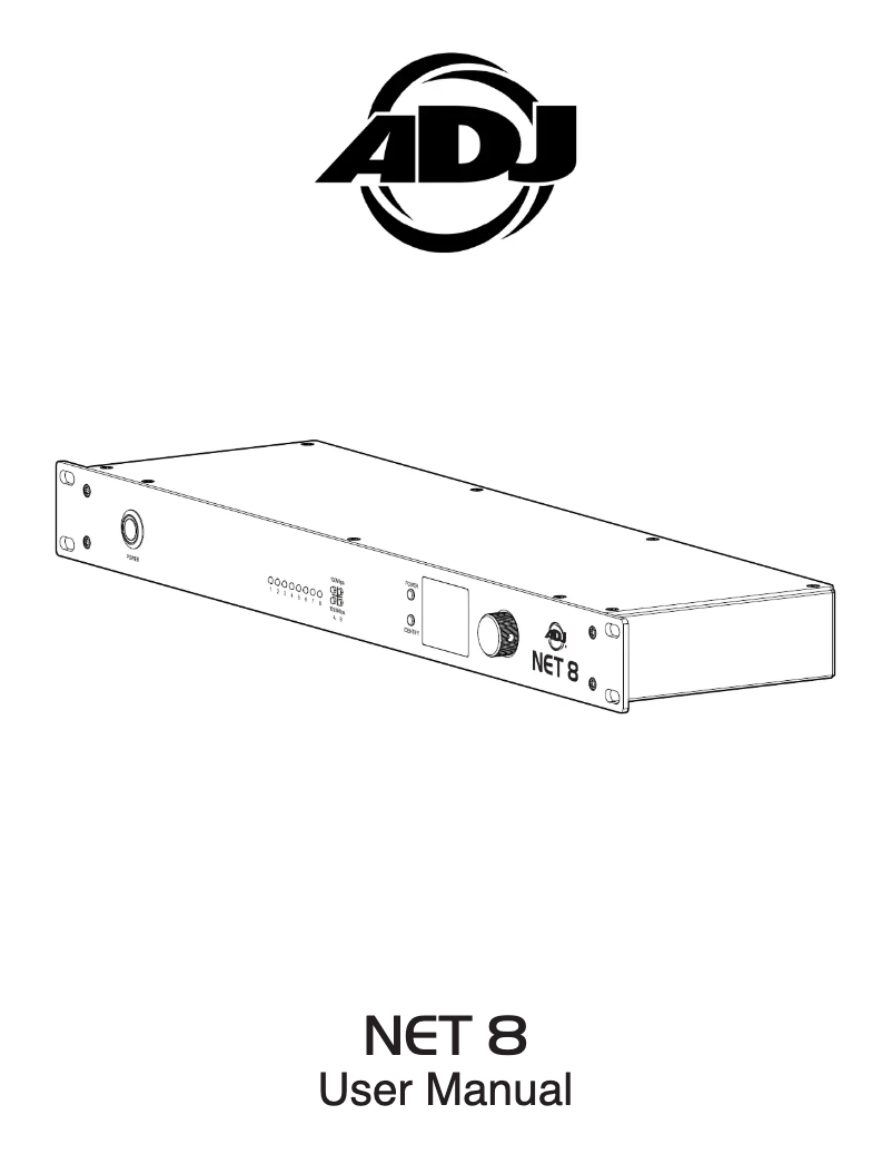 Page 1 de la notice Manuel utilisateur Adj NET 8