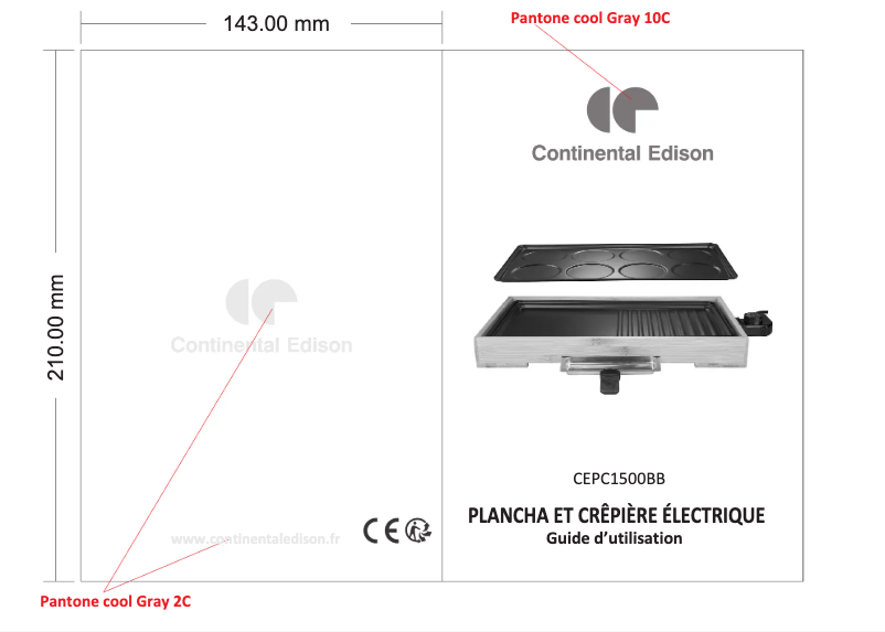 Página 1 del manual Manual de usuario Continental Edison CEPC1500BB