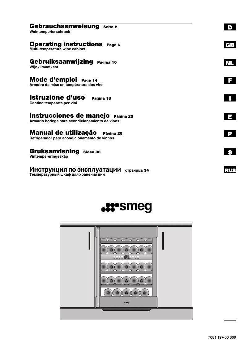 Page 1 de la notice Manuel utilisateur Smeg CVI38X