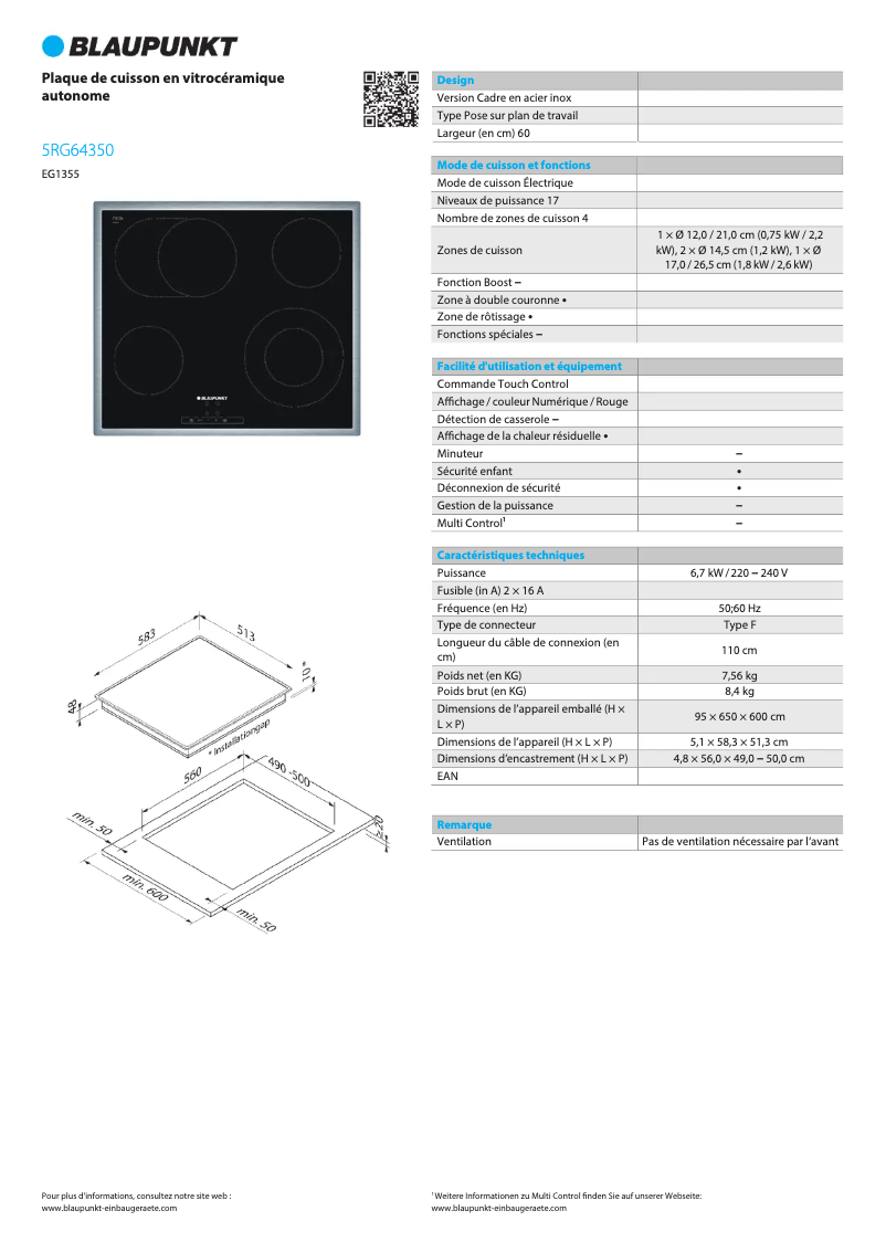Image de la première page du manuel de l'appareil 5RG 64350