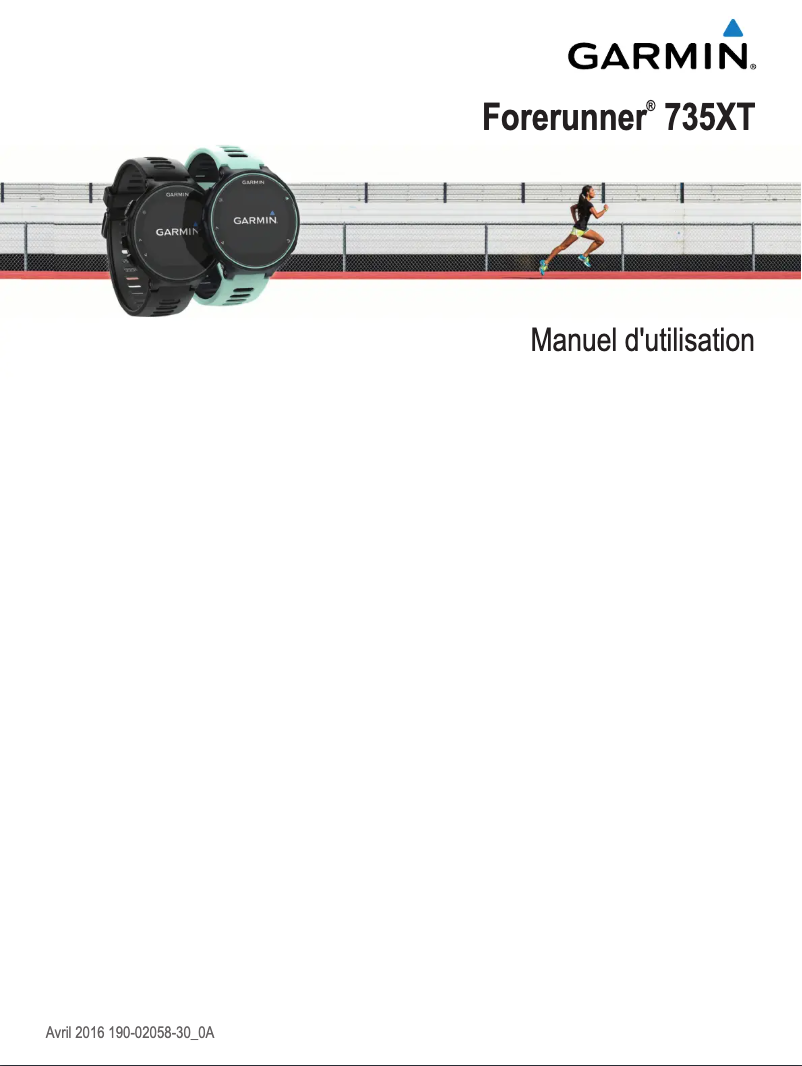 Image de la première page du manuel de l'appareil Forerunner 735XT