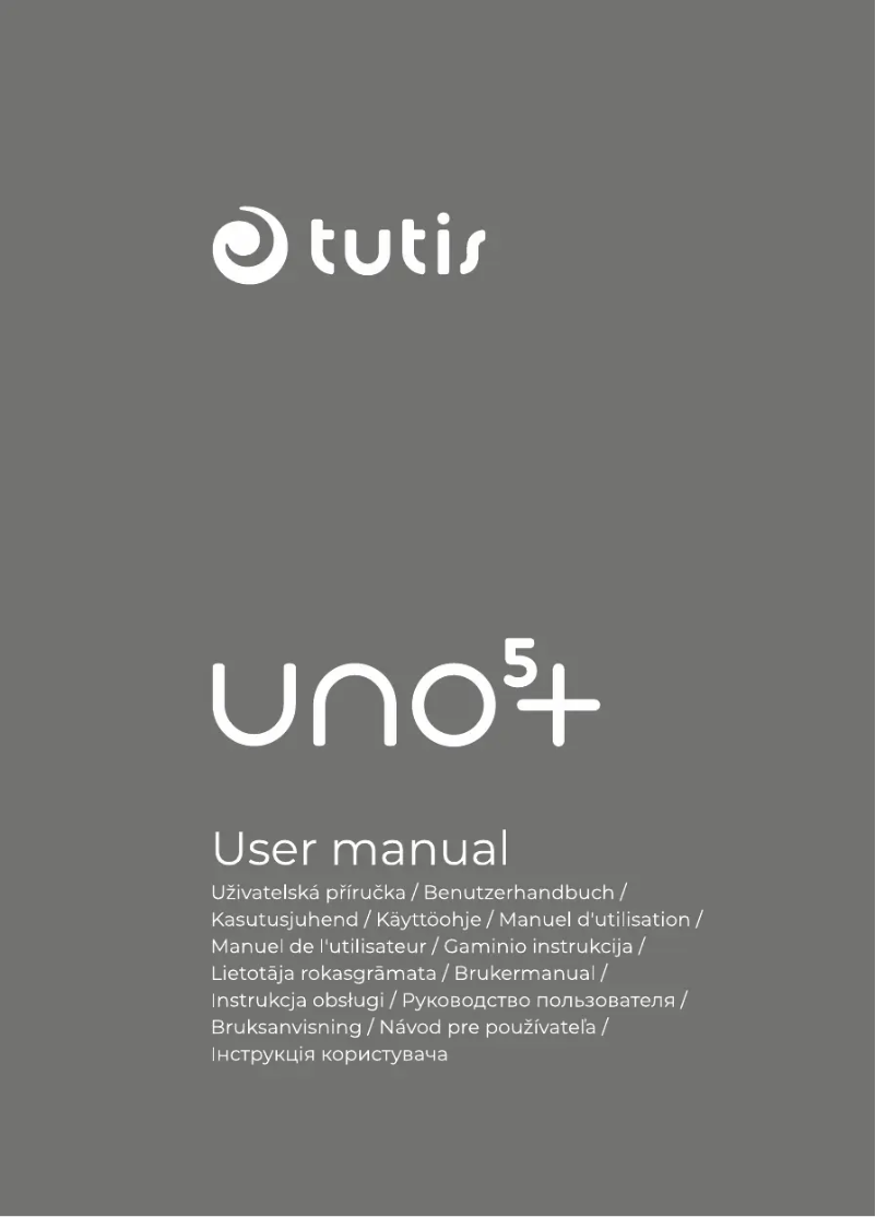 Page n°1 - Manuel utilisateur Tutis Uno5+
