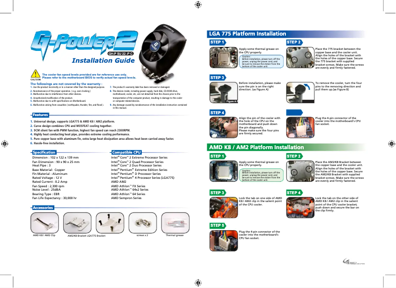 Image de la première page du manuel de l'appareil G-Power II