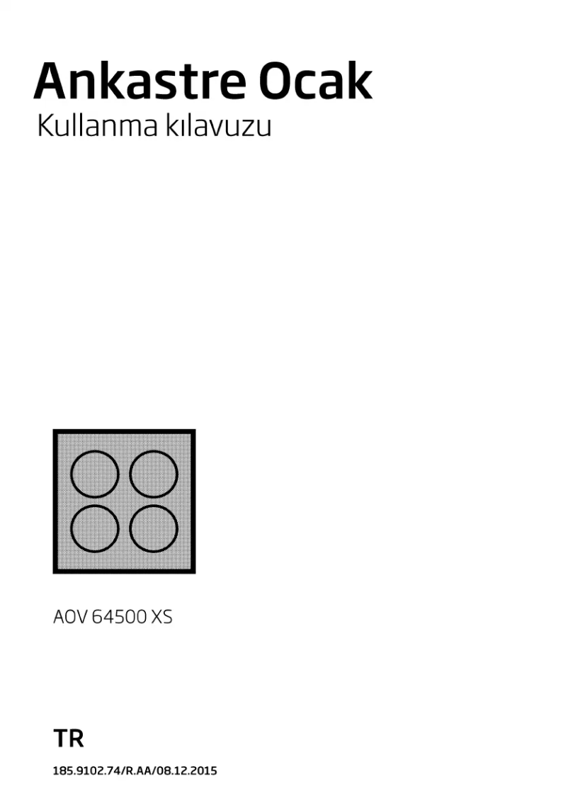 Page n°1 - Manuel utilisateur Beko AOV 64500 XS