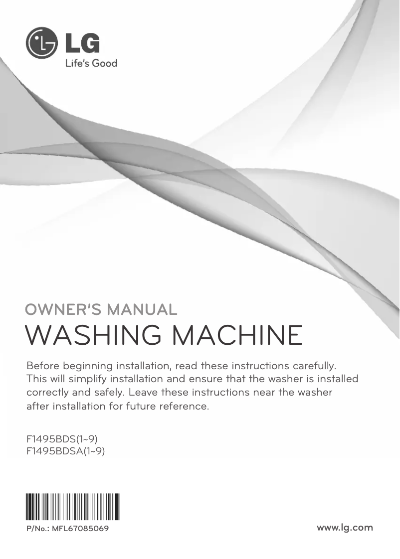Page n°1 - Manuel utilisateur LG F1495BDSA