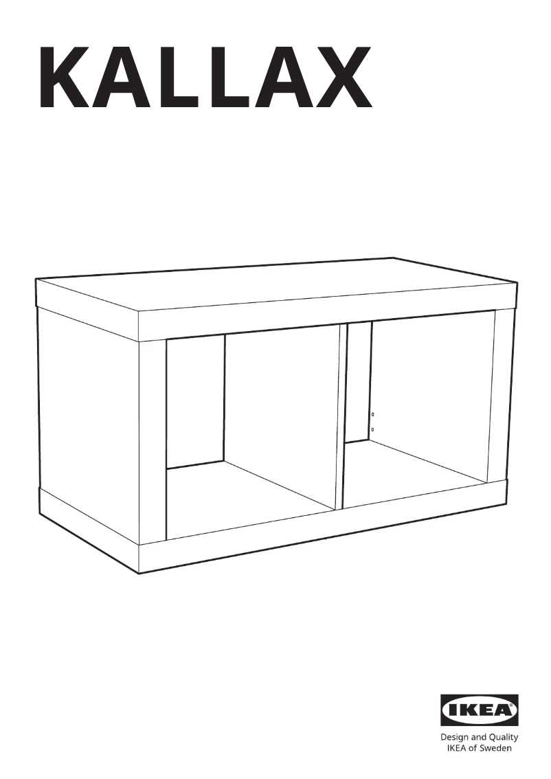 Page 1 de la notice Manuel utilisateur Ikea KALLAX 203.958.78