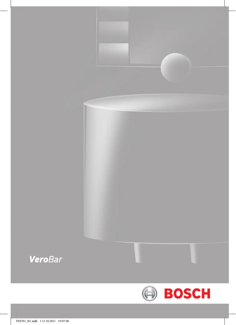 Page 1 de la notice Manuel utilisateur Bosch VeroBar 100 TES70159DE