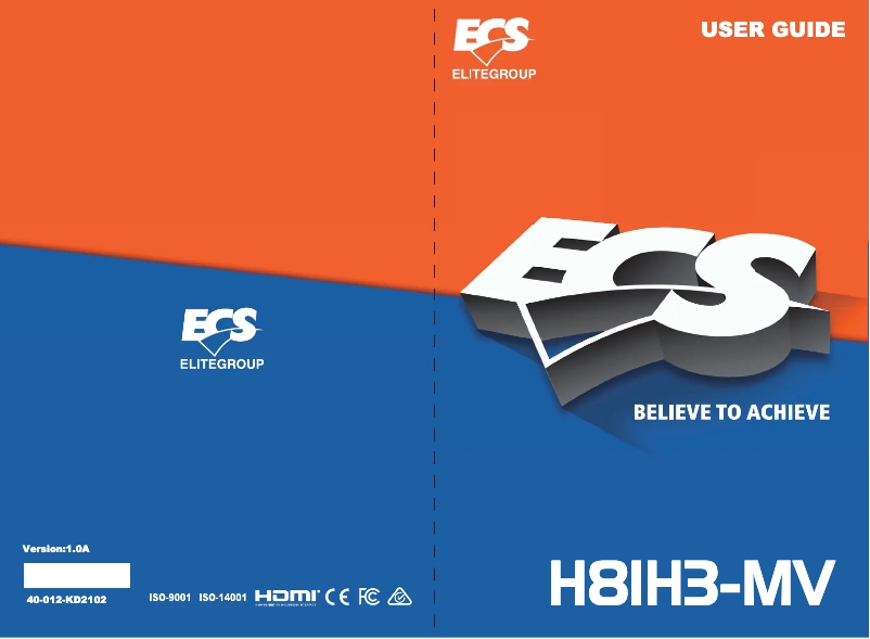 Page 1 de la notice Manuel utilisateur ECS H81H3-MV