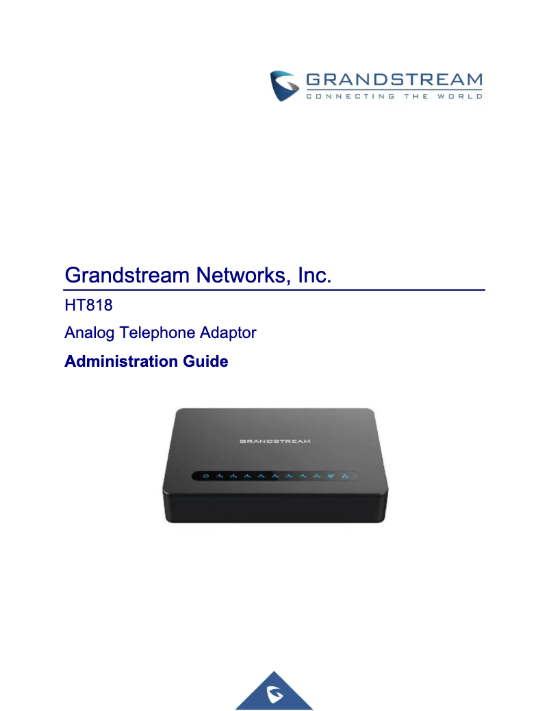 Page n°1 - Manuel utilisateur Grandstream HT818