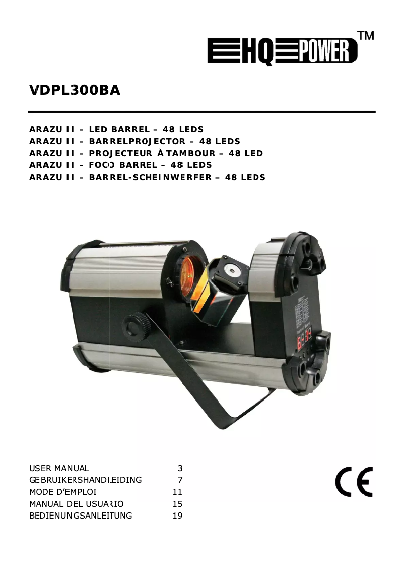 Page 1 de la notice Manuel utilisateur HQ Power Arazu II