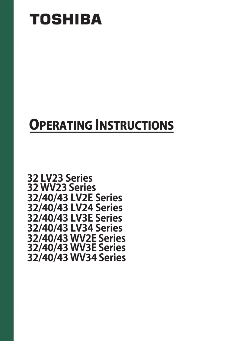 Page 1 de la notice Manuel utilisateur Toshiba 43LV2E63DB