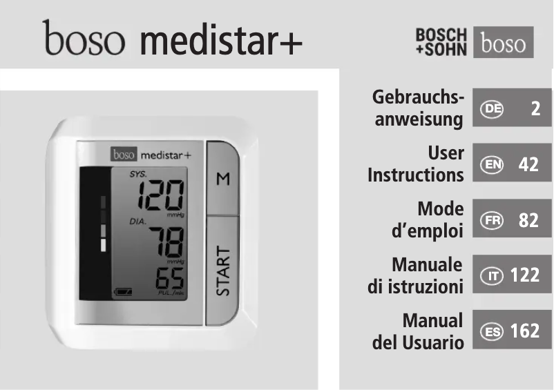 Page 1 de la notice Manuel utilisateur Boso Medistar+