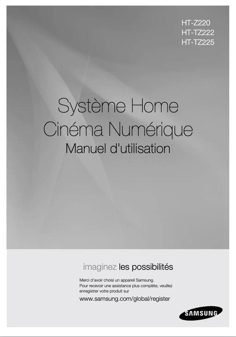 Page n°1 - Manuel utilisateur Samsung HT-TZ225