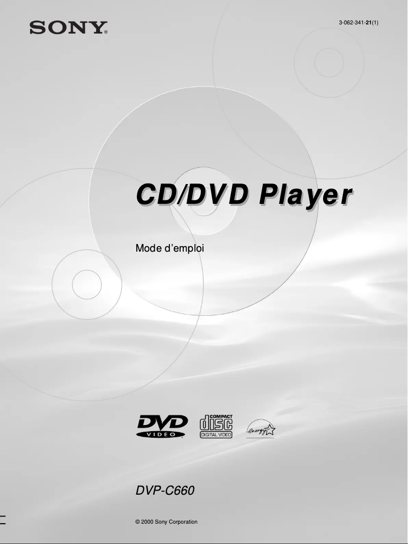 Page 1 de la notice Manuel utilisateur Sony DVP-C660