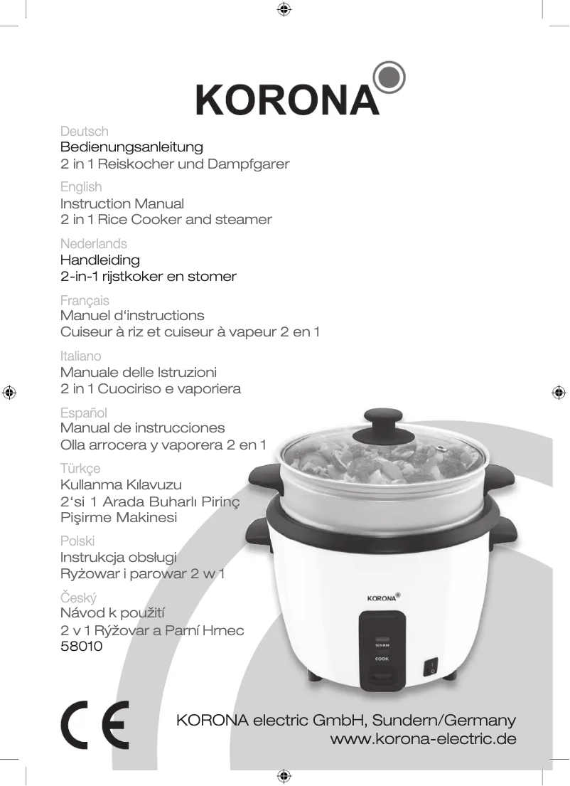 Image de la première page du manuel de l'appareil 58010