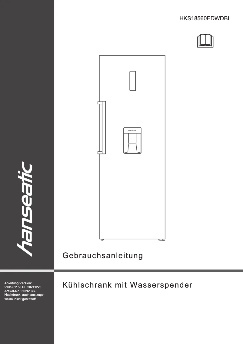 Página 1 del manual Manual de usuario Hanseatic HKS18560EDWDBI
