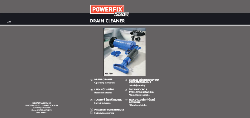 Page n°1 - Manuel utilisateur Powerfix KH 710