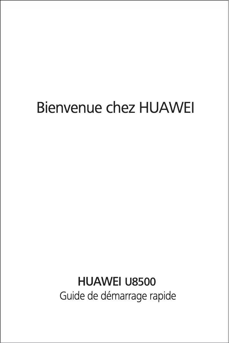 Image de la première page du manuel de l'appareil Ideos X2 U8500
