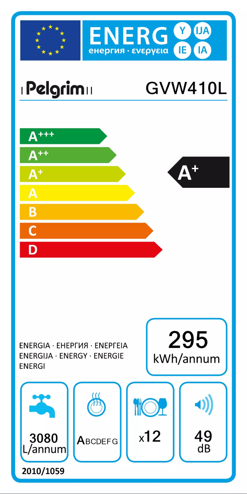 First page image of the manual for GVW410L