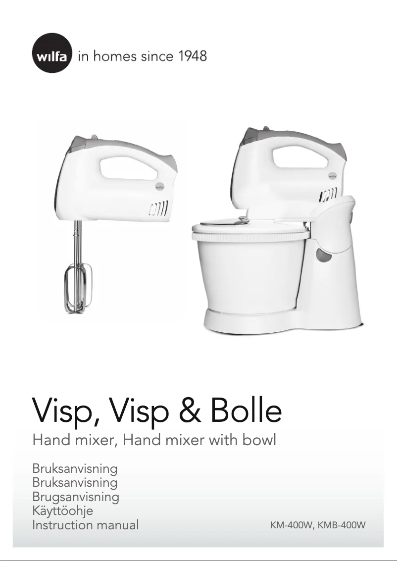 Page n°1 - Manuel utilisateur Wilfa KM-400
