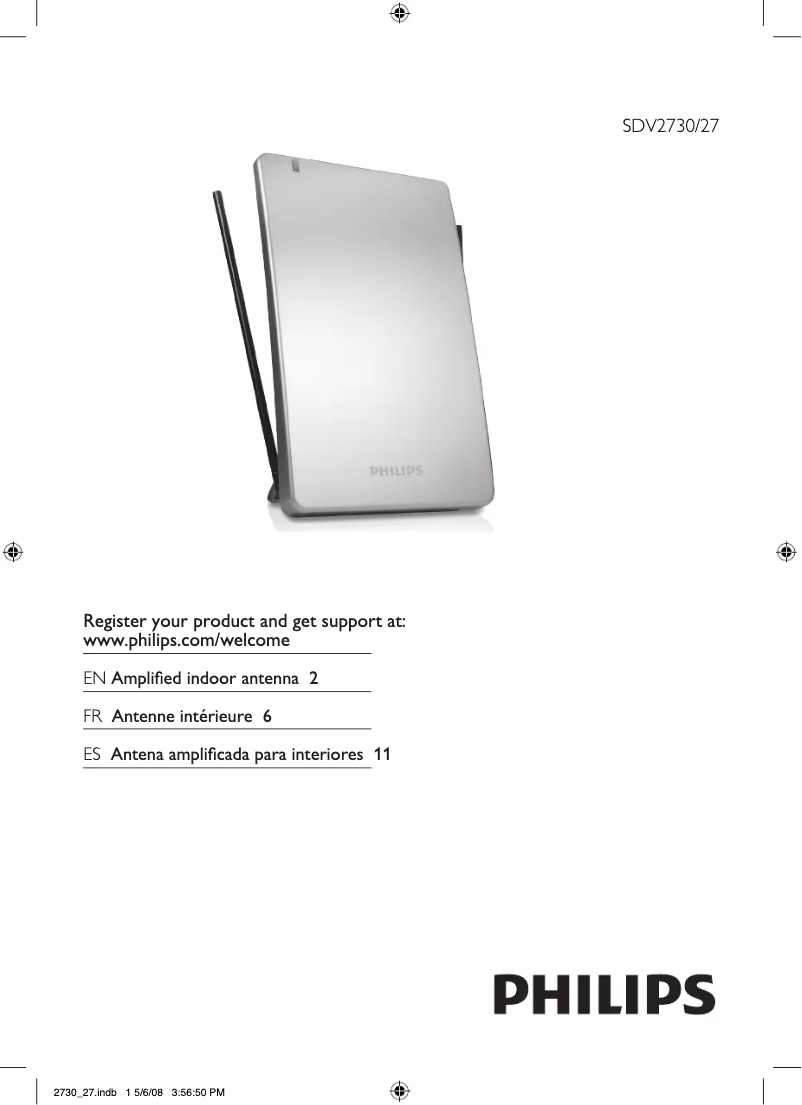 Page 1 de la notice Manuel utilisateur Philips SDV2730