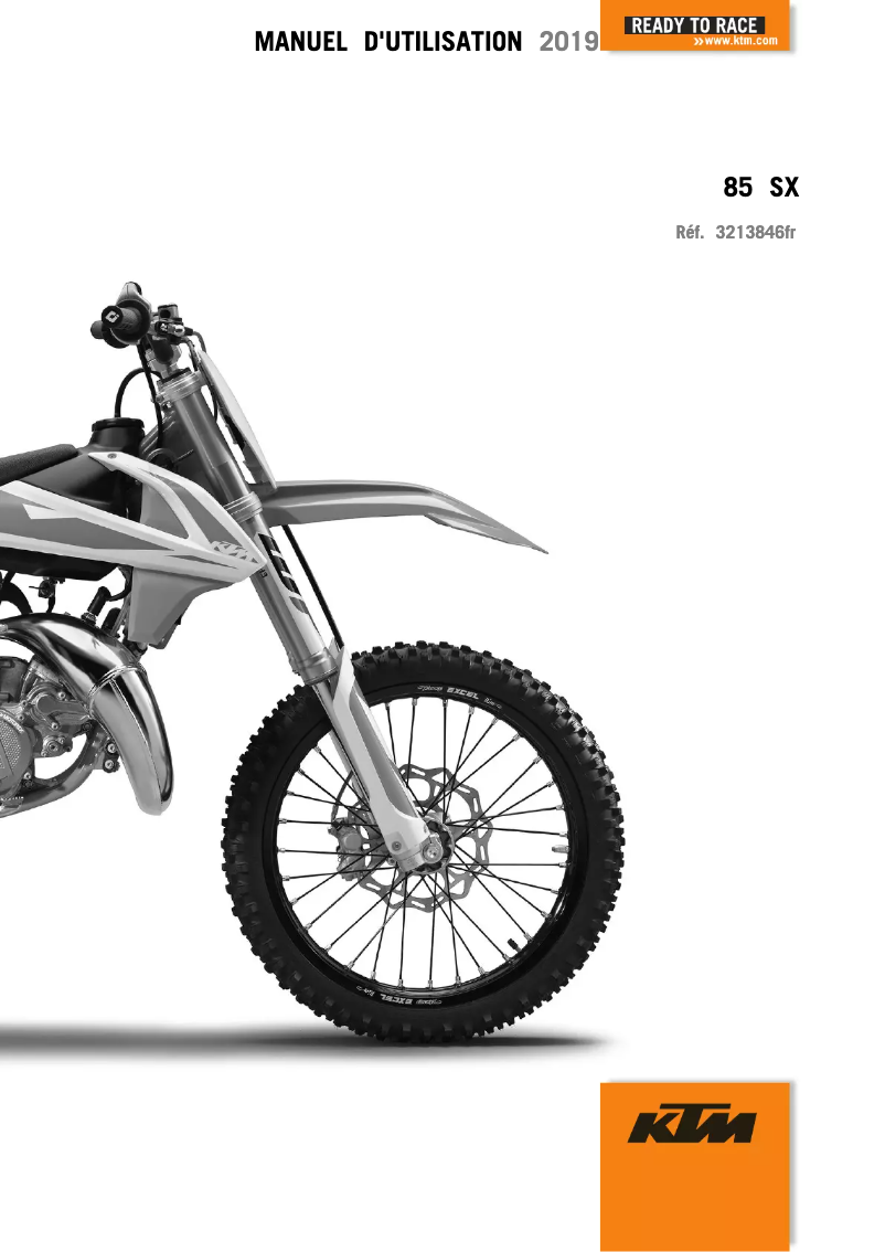 Page 1 de la notice Manuel utilisateur KTM 85 SX 17/14 (2019)