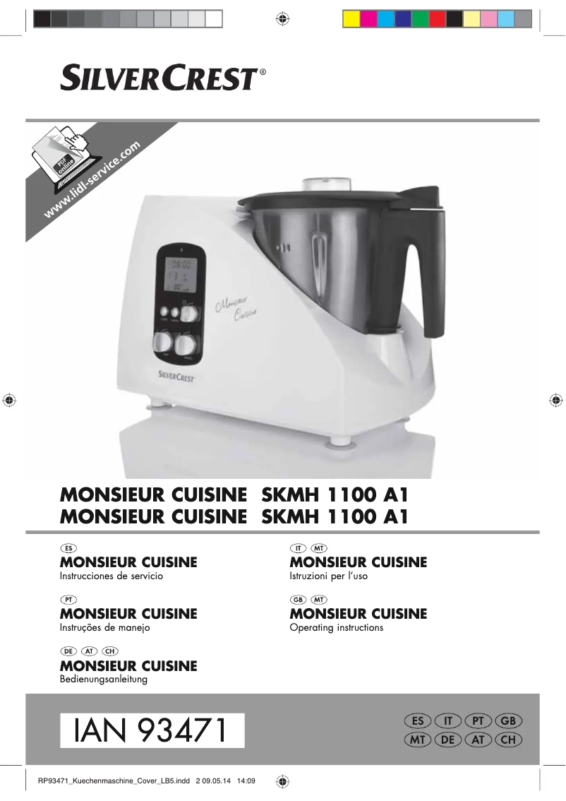 Page n°1 - Manuel utilisateur SilverCrest Monsieur Cuisine SKMH 1100 A1