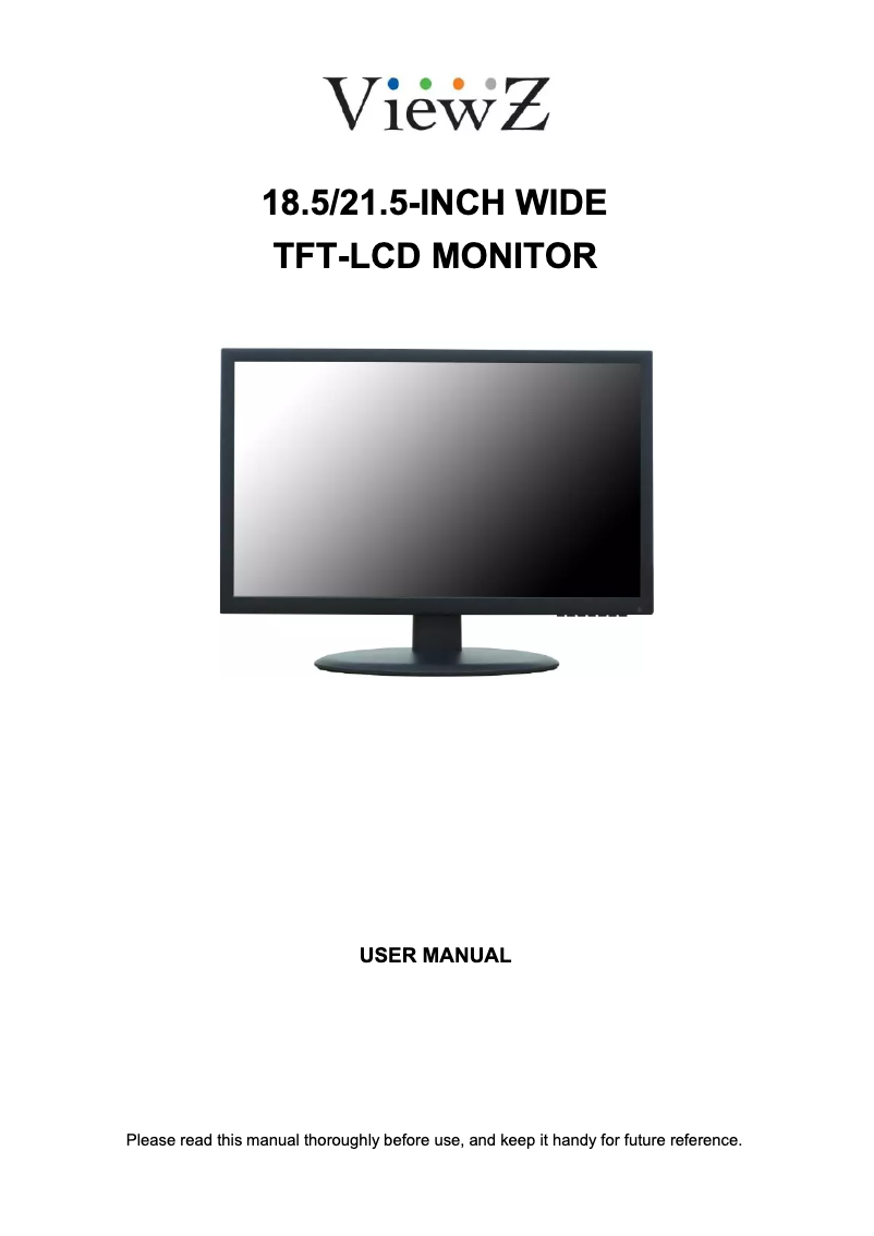 Page 1 de la notice Manuel utilisateur ViewZ Premium VZ-185LED