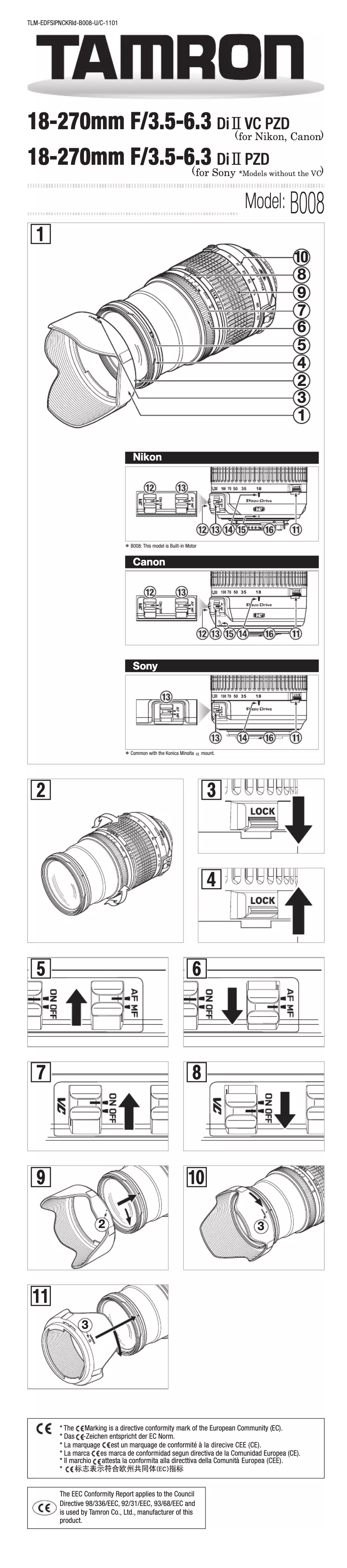 Image de la première page du manuel de l'appareil B008
