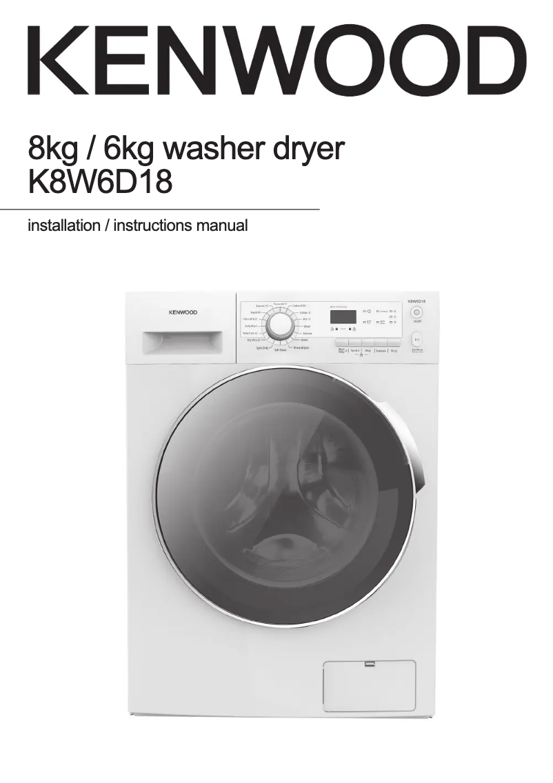 Image de la première page du manuel de l'appareil K8W6D18