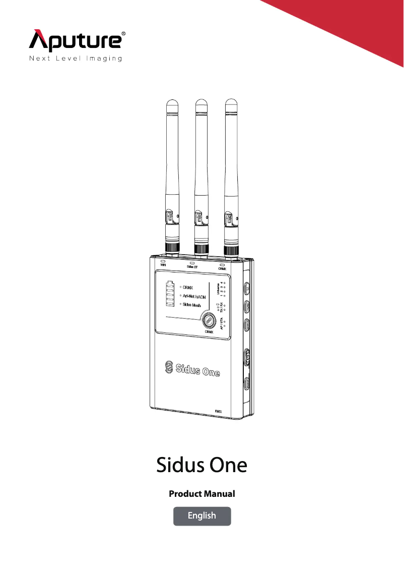 Page 1 de la notice Manuel utilisateur Aputure Sidus One