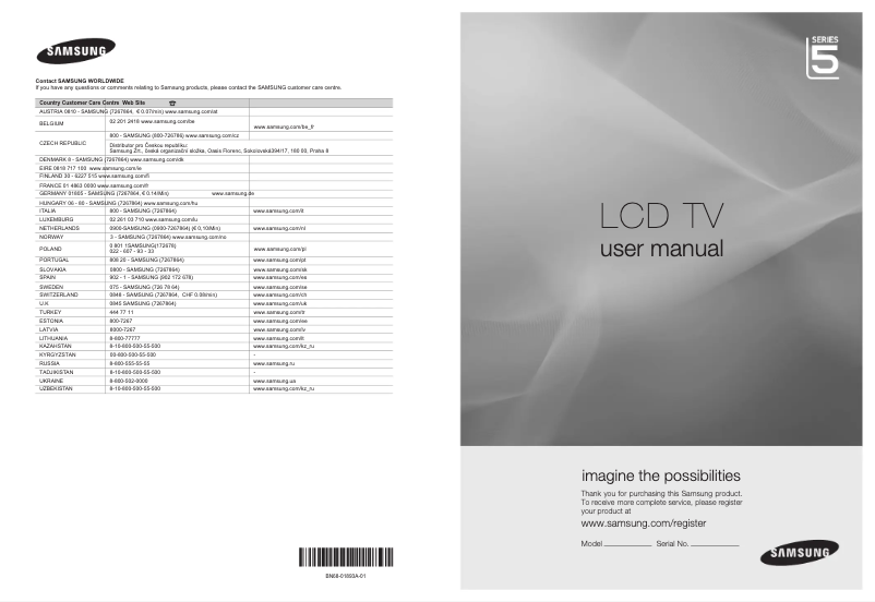 Image de la première page du manuel de l'appareil LE-37B530