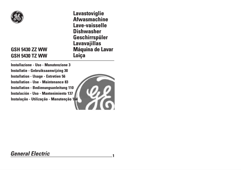 Image de la première page du manuel de l'appareil GSH5430TZW