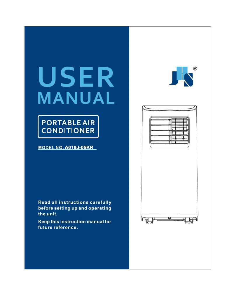 Page 1 de la notice Manuel utilisateur JHS A019J-05KR