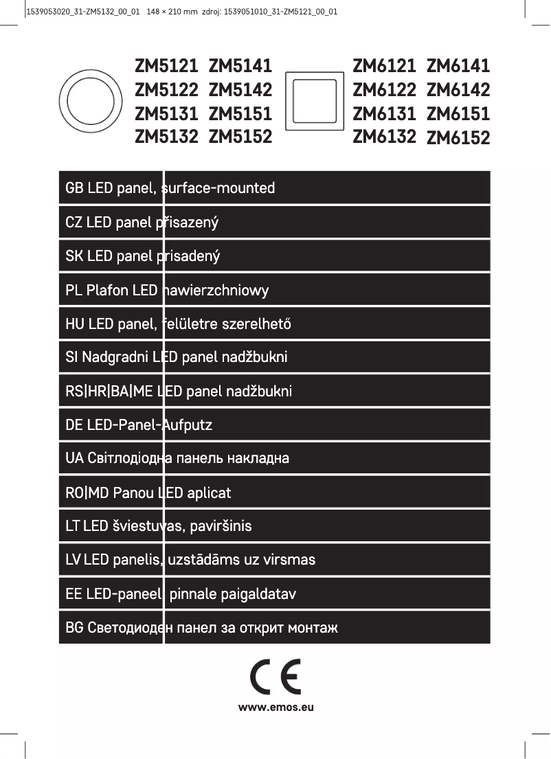 Page 1 de la notice Manuel utilisateur Emos ZM5132