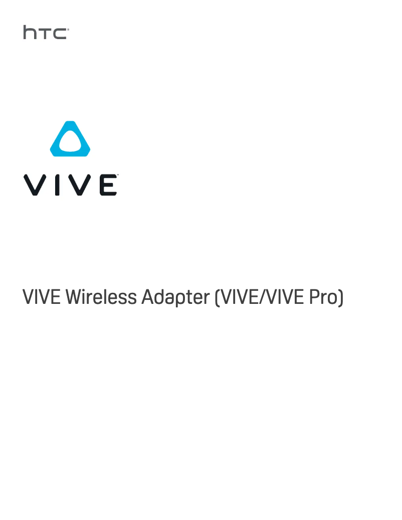 Page 1 de la notice Manuel utilisateur HTC VIVE Wireless Adapter