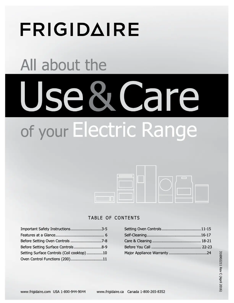 Page n°1 - Manuel utilisateur Frigidaire FFEF3015PB