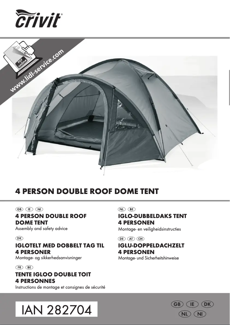 Page n°1 - Manuel utilisateur Crivit HG02004A