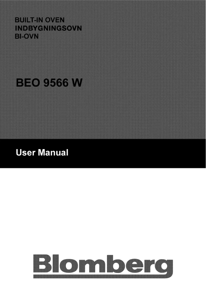 Page n°1 - Manuel utilisateur Blomberg BEO 9566 W