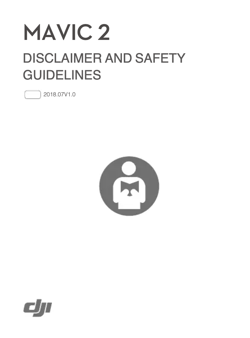 Page 1 de la notice Instructions de sécurité DJI Mavic 2