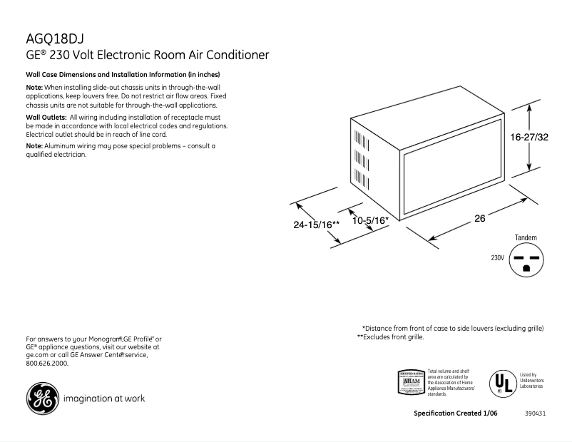 Image de la première page du manuel de l'appareil AGQ18DJ