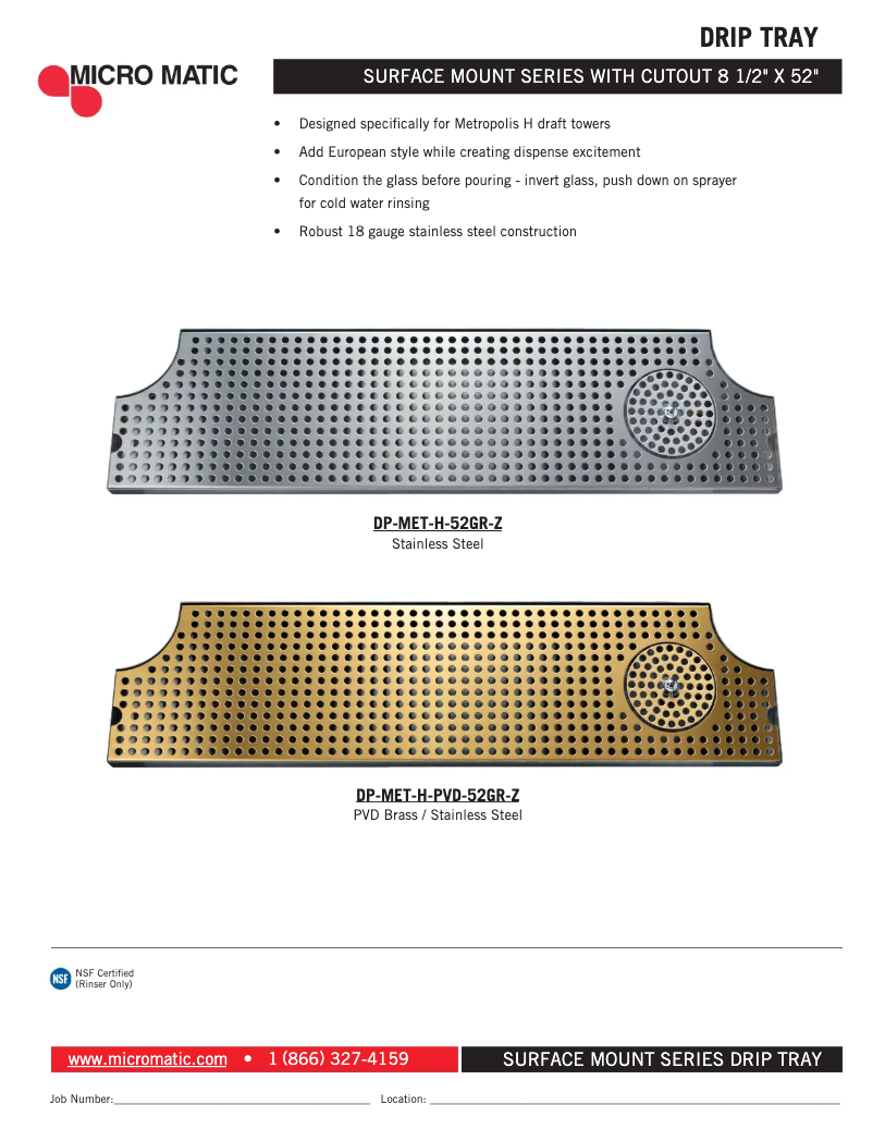 Página 1 del manual Manual de usuario Micro Matic DP-MET-H-52GR-Z