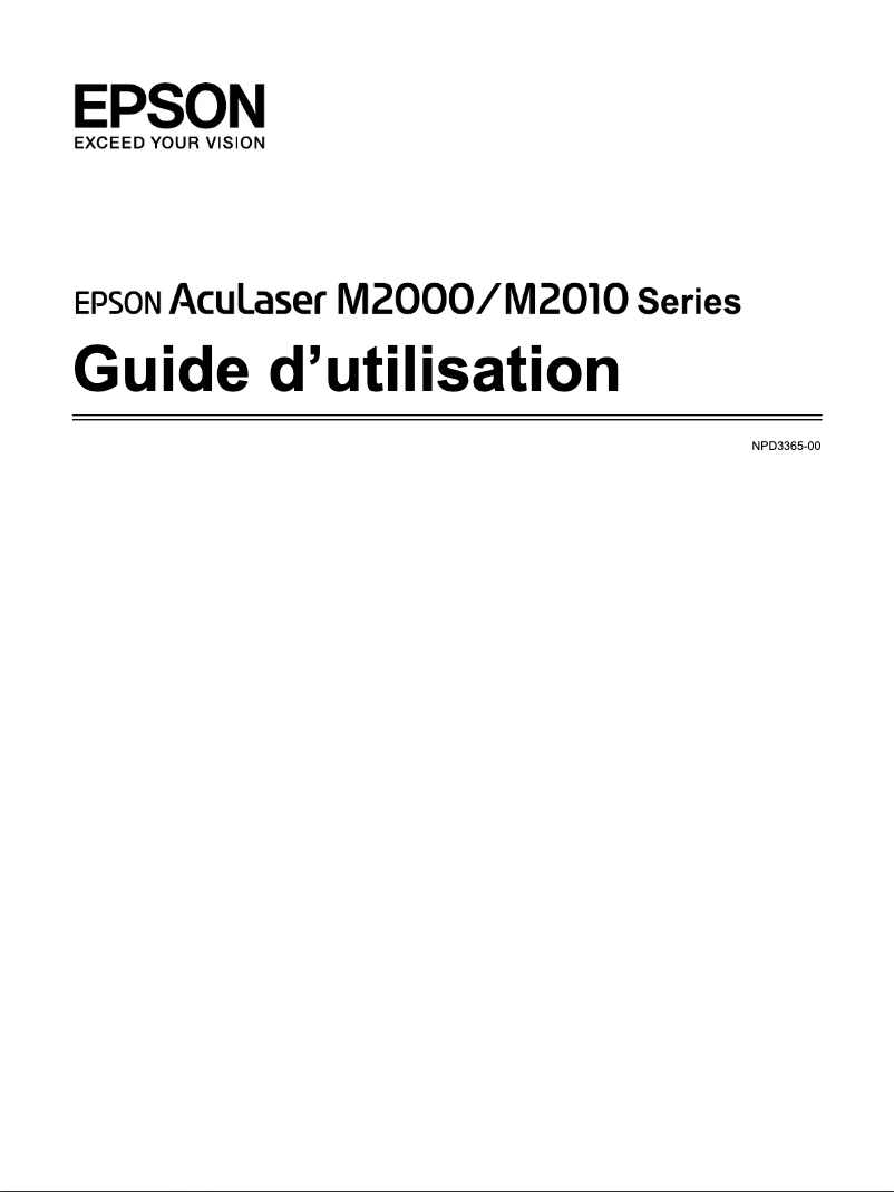 Page n°1 - Manuel utilisateur Epson AcuLaser M2000